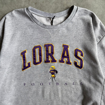 Vintage Loras University Grey Embroidered Crewneck