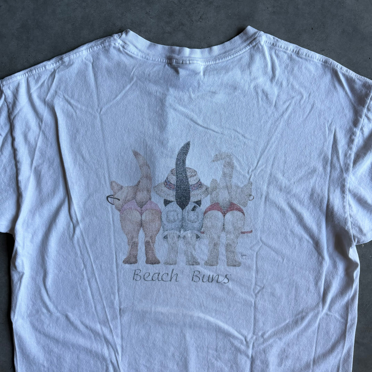 Vintage Newport Beach “Beach Bums” Cat Comedy Tee