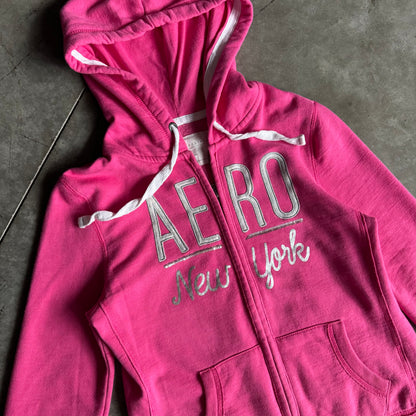 Women’s Y2K Aeropostale Pink Sequin Hoodie