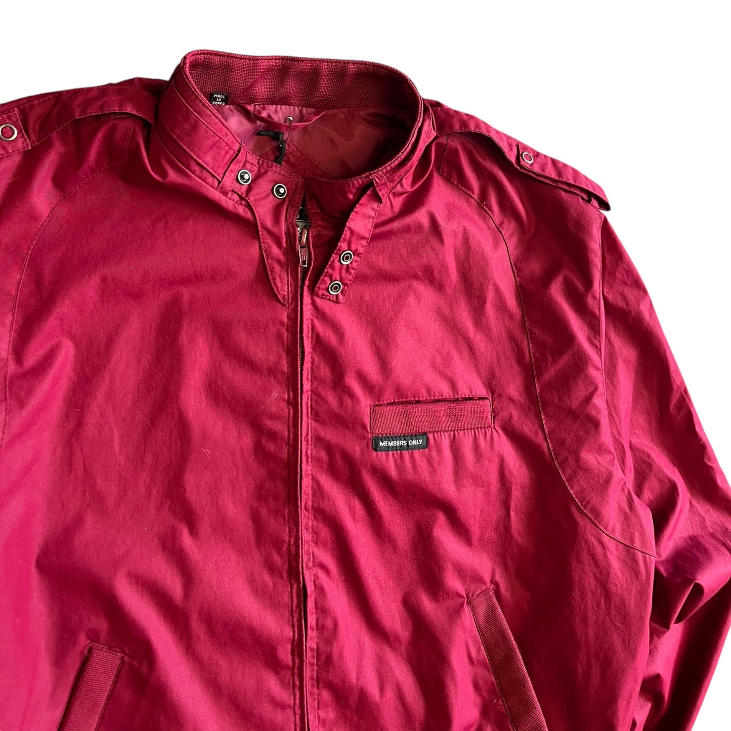 Vintage Red Members Only Harrington Jacket