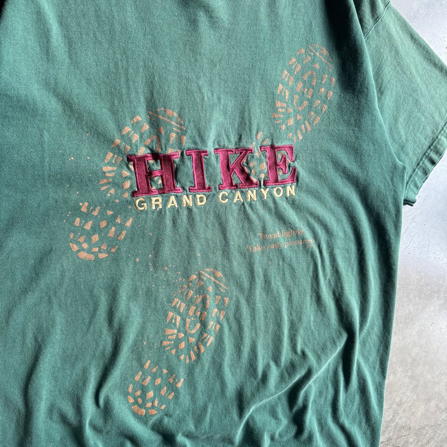 Y2K Hike Grand Canyon Boot Print  Embroidered Tee