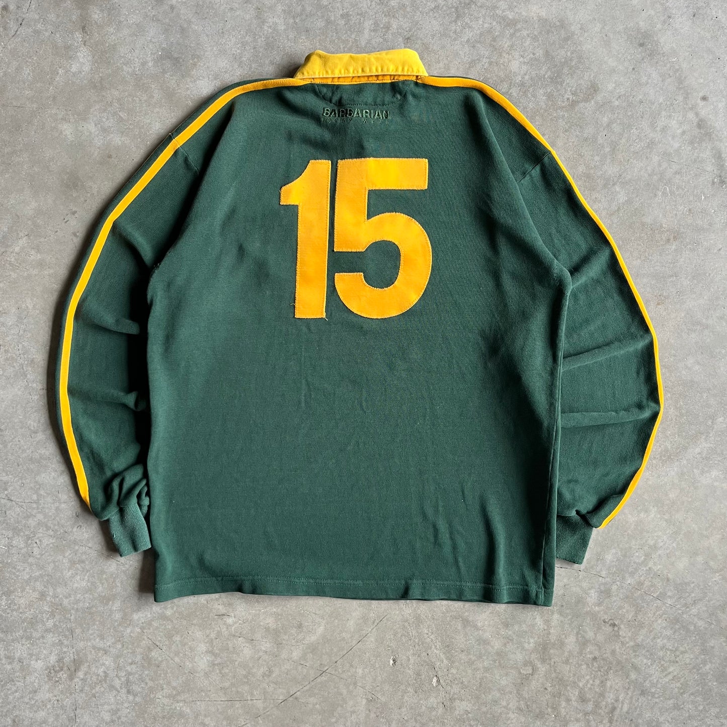 Vintage Iowa Falls Green & Yellow #15 Rugby Shirt