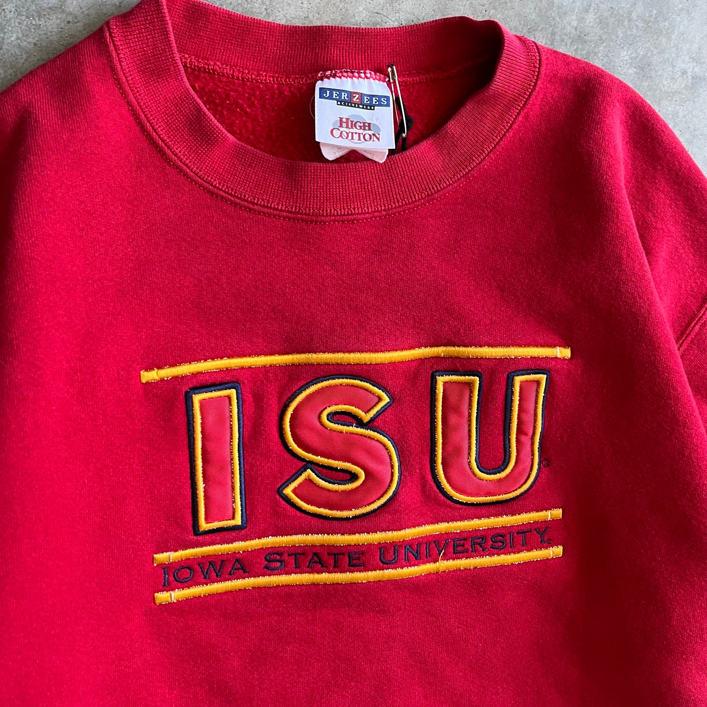 Vintage ISU Cropped Fit Spell-Out Sweatshirt
