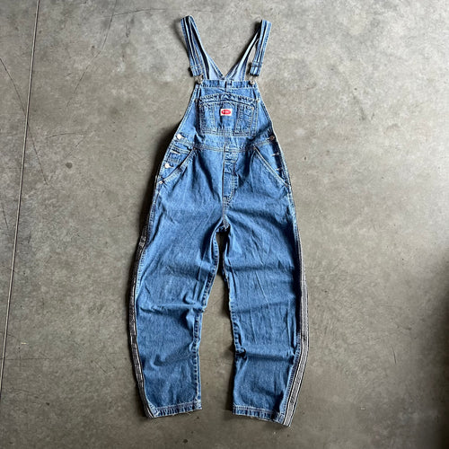 Vintage Revolt Clothing Side Striped Denim Overalls