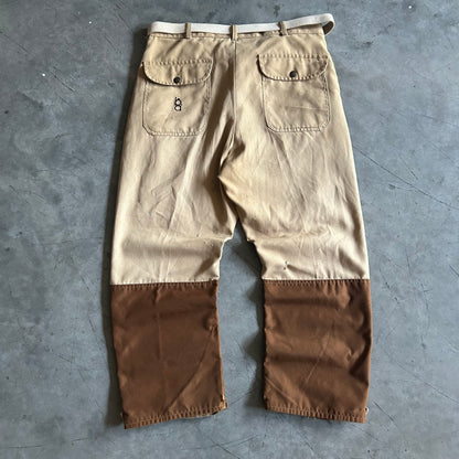 Vintage Bob Allen Tan & Brown Double Leg Pants