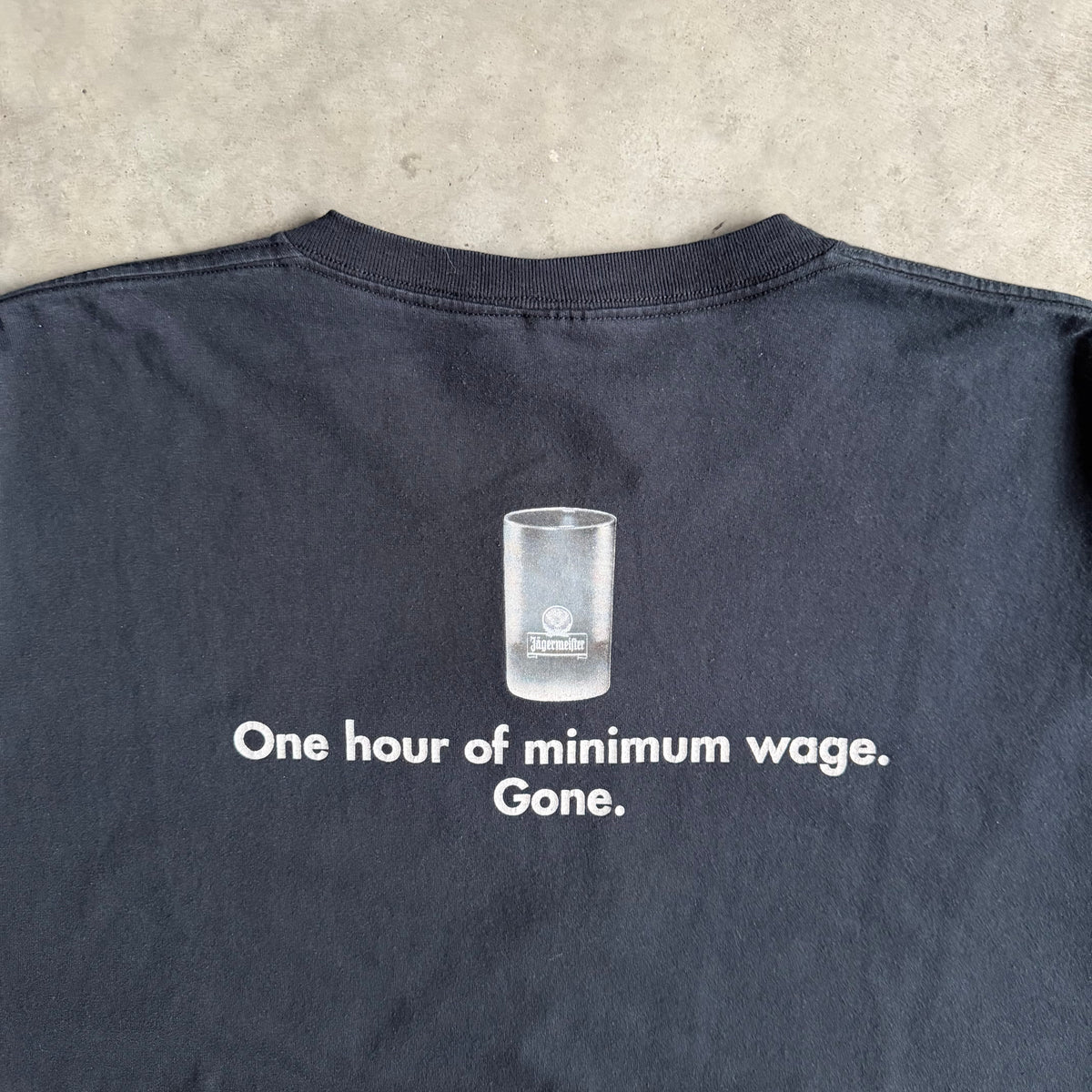 Vintage Jägermeister ‘One Hour Of Minimum Wage. Gone.’ T Shirt