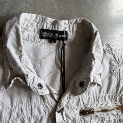 Y2K Recess Spiral Stitch Utility Button Up