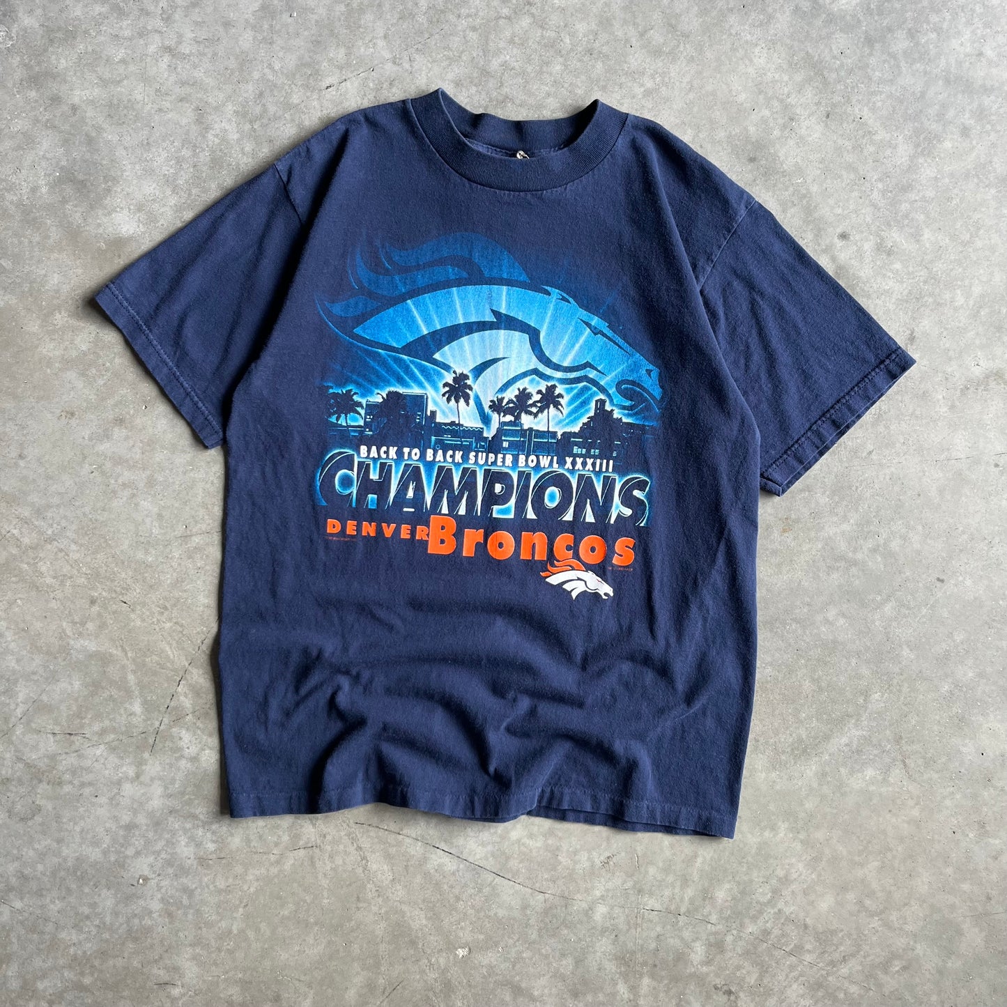 Vintage NFL Superbowl XXXIII Denver Broncos Champions Tee