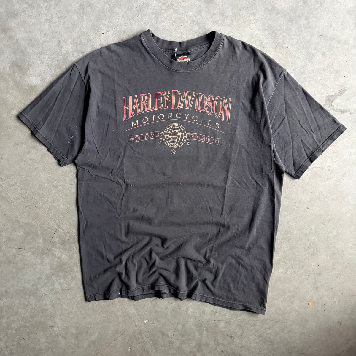 Vintage Harley Davidson Worldwide Tradition Faded T Shirt