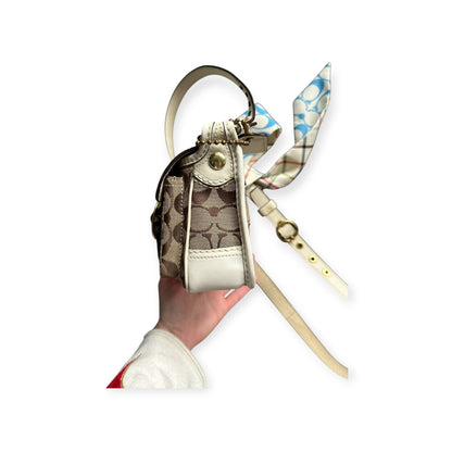 Coach Y2K Signature Mini Shoulder Bag Tan/White