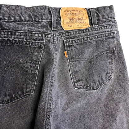 Vintage Levi’s 550 Orange Tab Black Denim Jeans