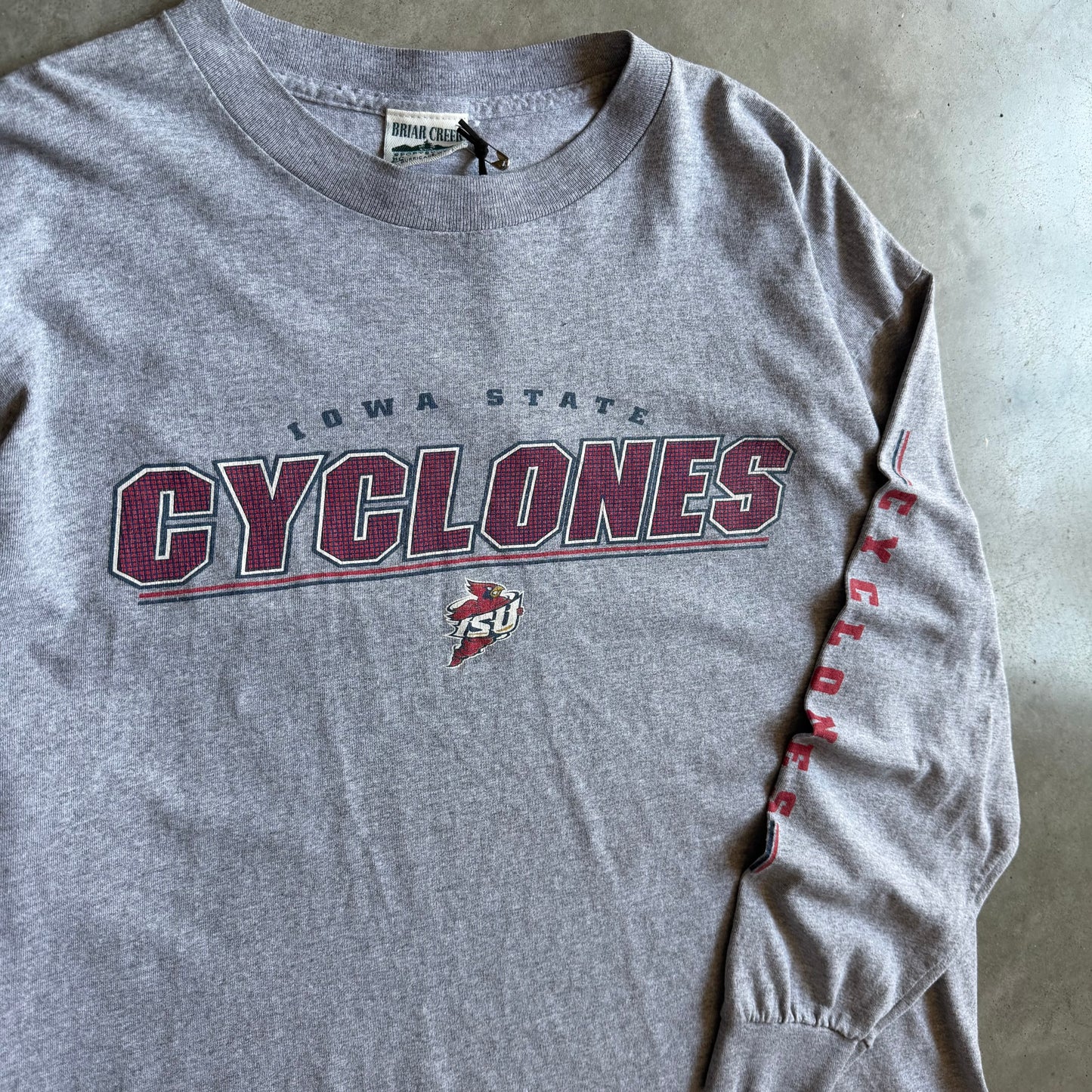 Y2K Iowa State Cyclones Mesh Print Spell-Out L/S