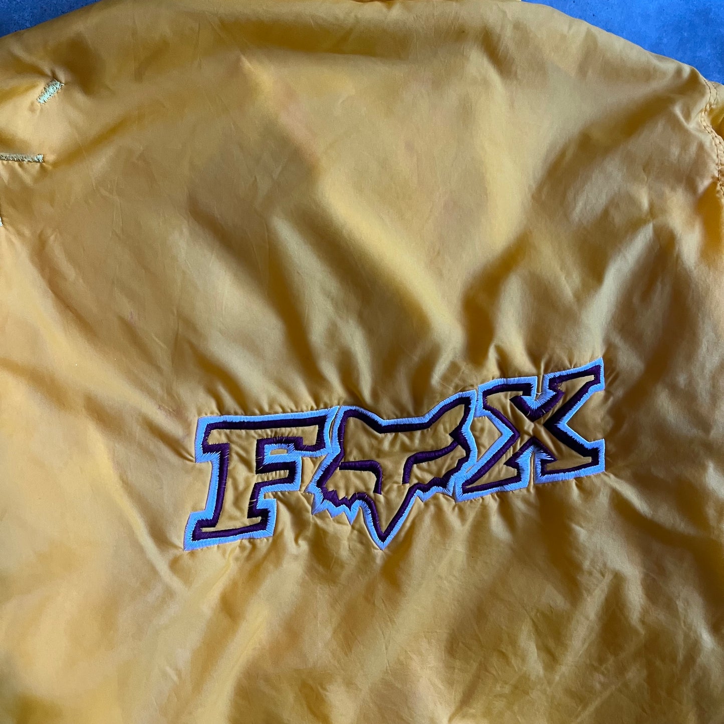 Vintage Fox Racing Yellow Zip Up Jacket