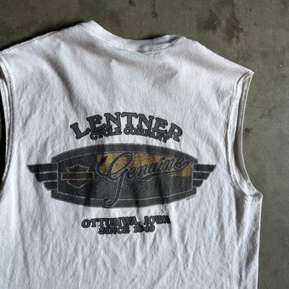 Y2K Harley Davidson Diamond Pattern Logo Sleeveless Tee