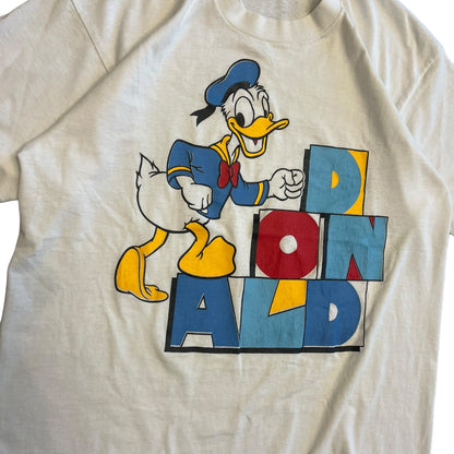 Vintage Donald Duck Block Letter T Shirt