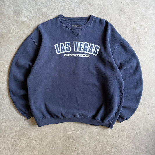 Vintage Las Vegas Motor Speedway Spell-Out Navy Sweatshirt