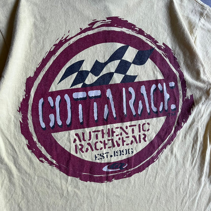 Vintage Gotta Race Dual Big Logo Yellow Tee