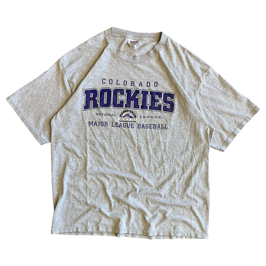 Vintage Lee Sports Colorado Rockies Spell Out T Shirt