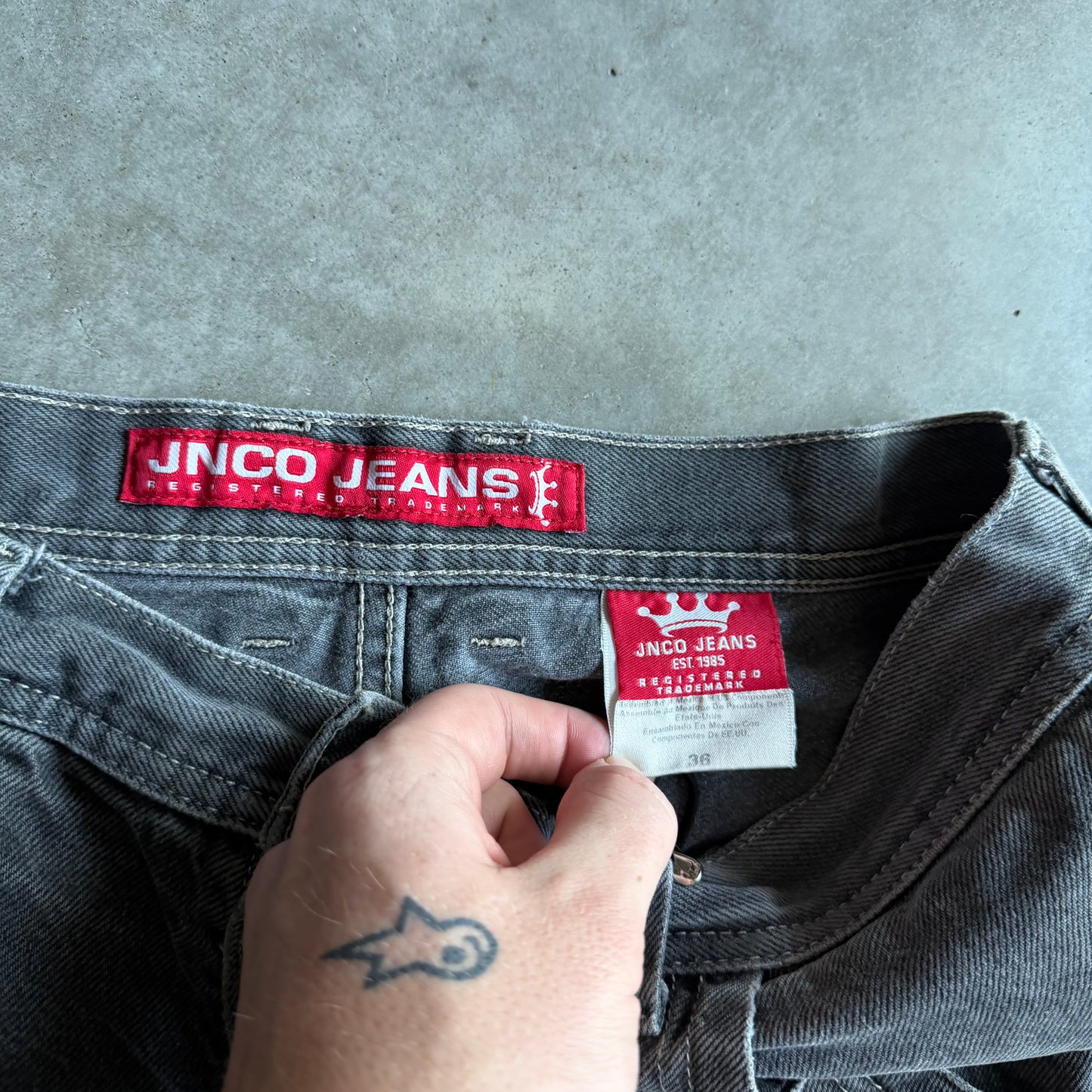 Vintage JNCO Jeans Bulldog Black Baggy Shorts