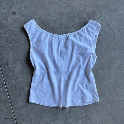 Women’s 90s Margaret O’Leary White Boho Peasant Tank