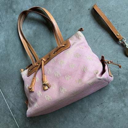 Y2K Dooney & Bourke Pink Monogram Shoulder Bag