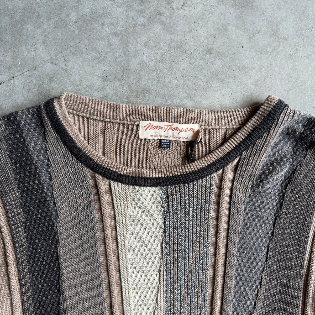 Vintage Norm Thompson Earth Tone Knit Sweater