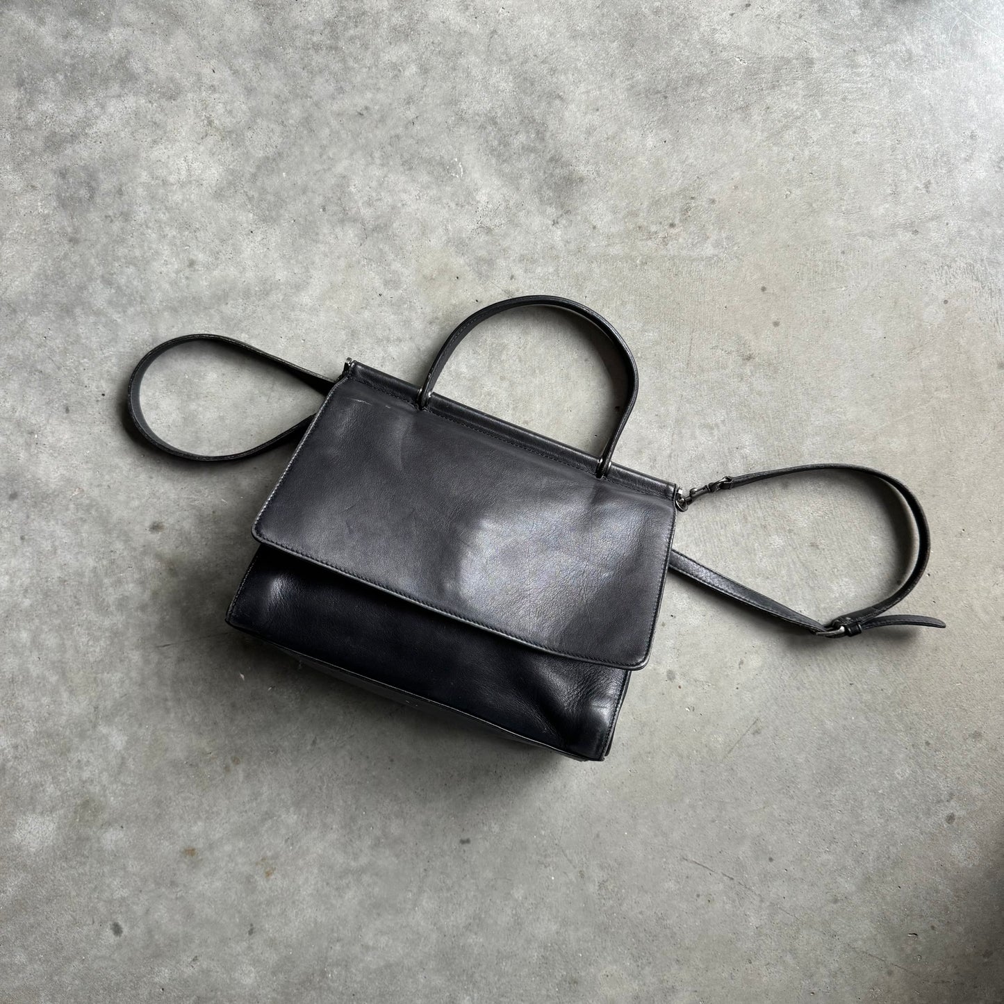 Vintage Coach Whitney Satchel Crossbody Black Leather