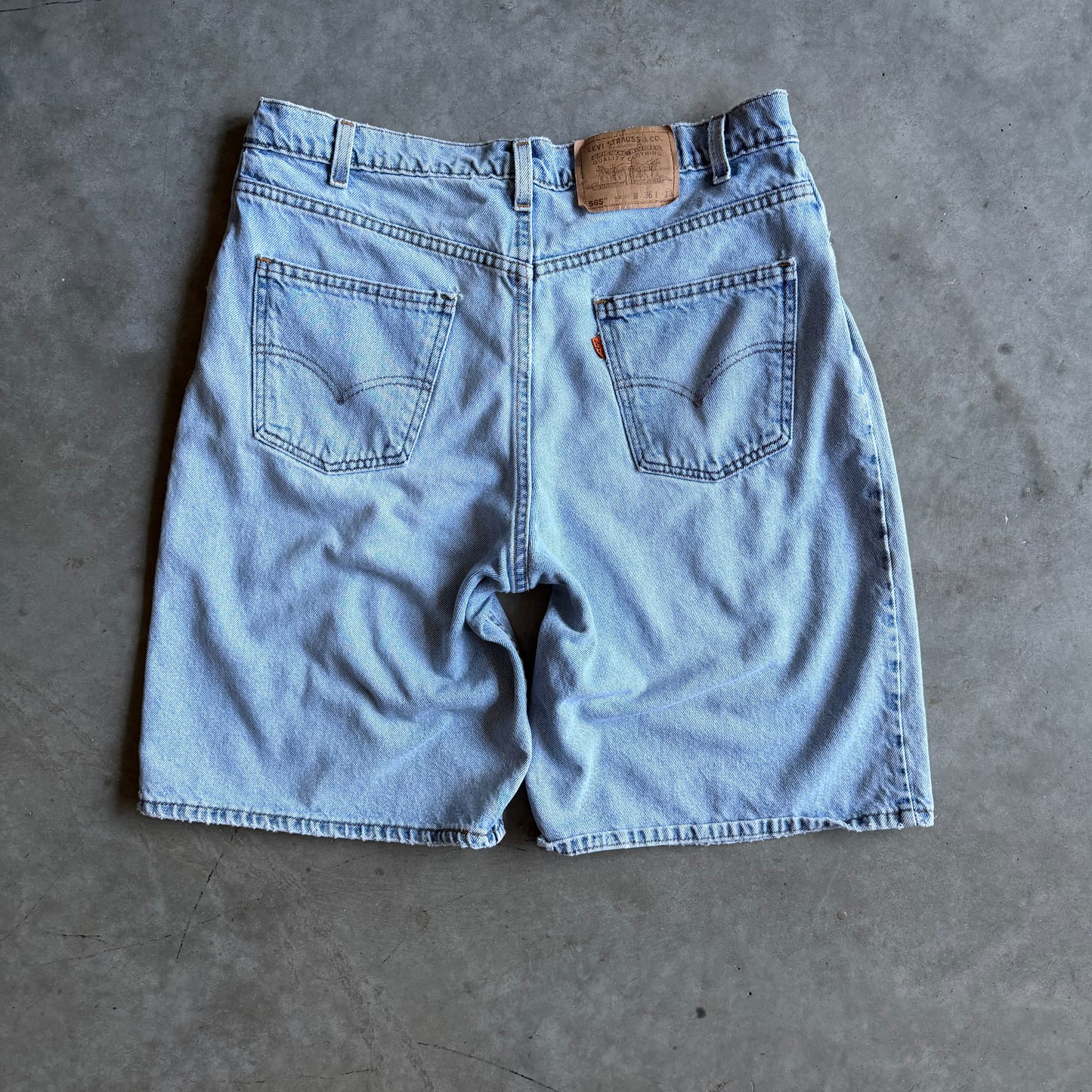 Vintage Levi’s 565 Orange Tab Distressed Blue Jorts