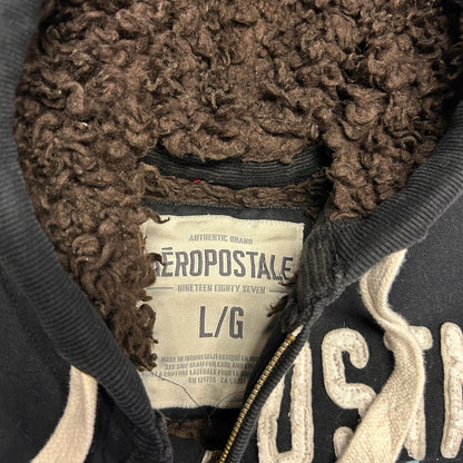 Y2K Aeropostale Sherpa Lined Chainstitch Hoodie