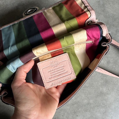 Coach 70th Anniversary Mini Willis Green/Tan Turnlock Bag