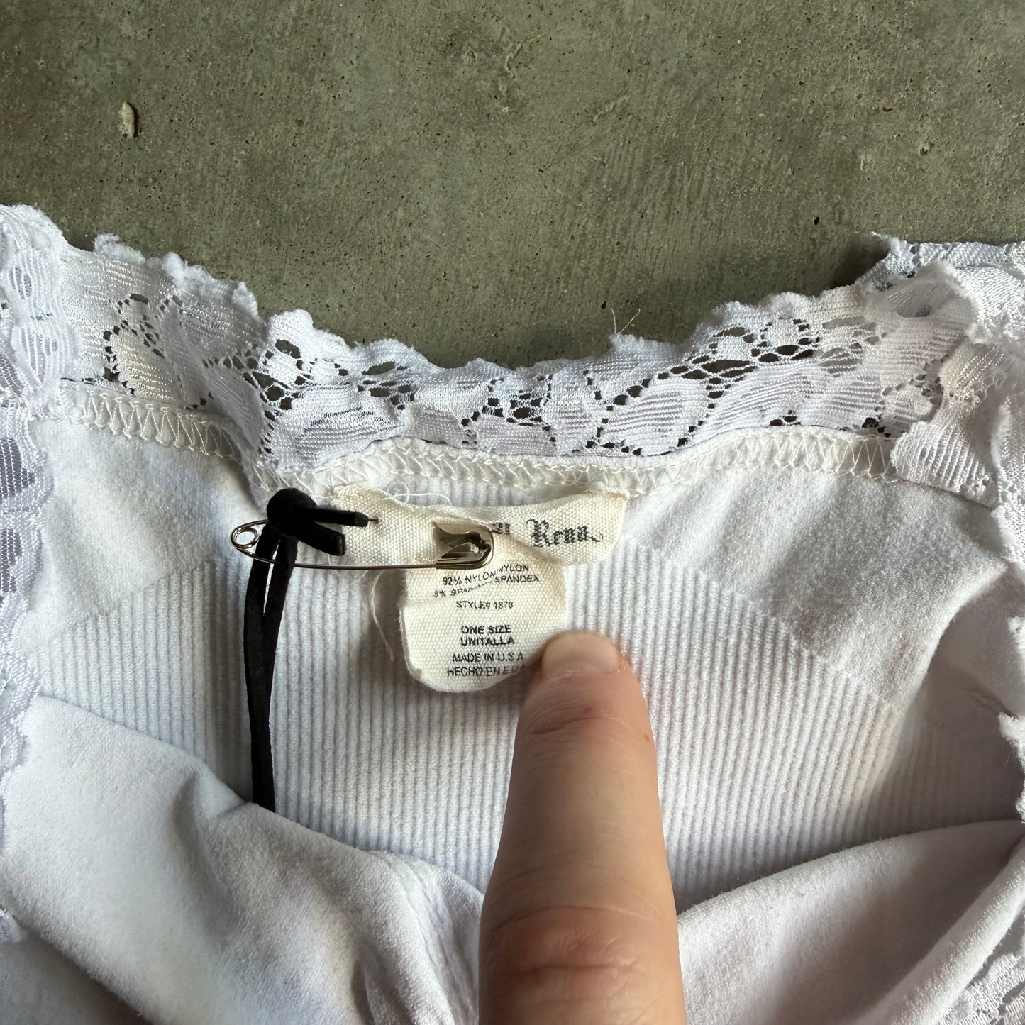 Y2K Boho White Ruched Lace Tank