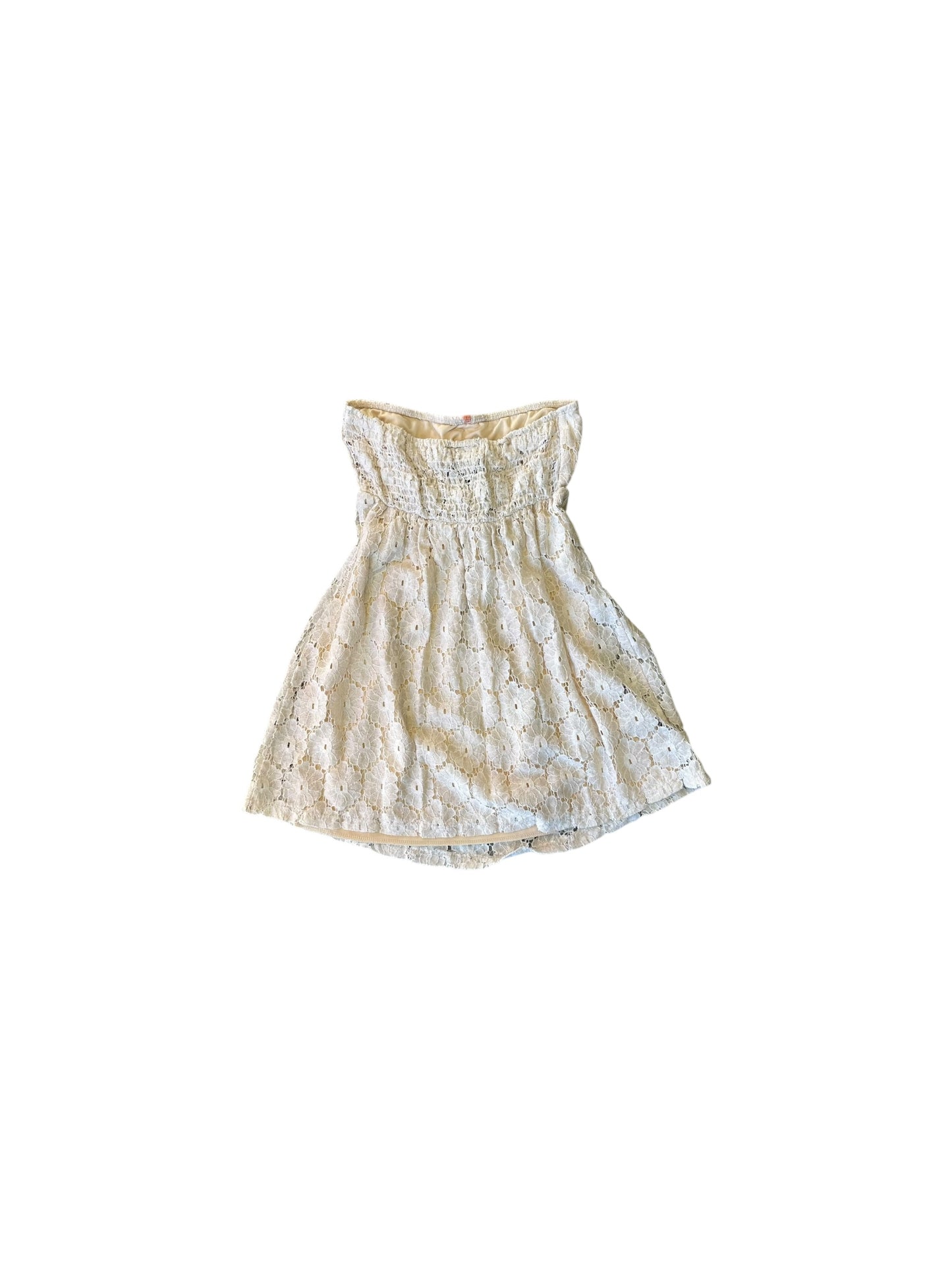 Women’s Y2K Rue21 White Lace Boho Strapless Camisole