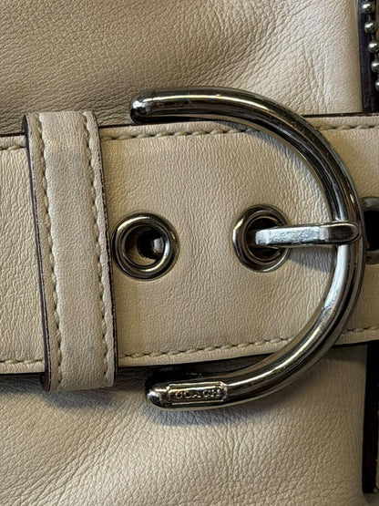 Coach Y2K White Leather Soho Buckle Bag