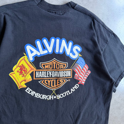 Vintage Alvin’s Harley Davidson Scotland Black Tee