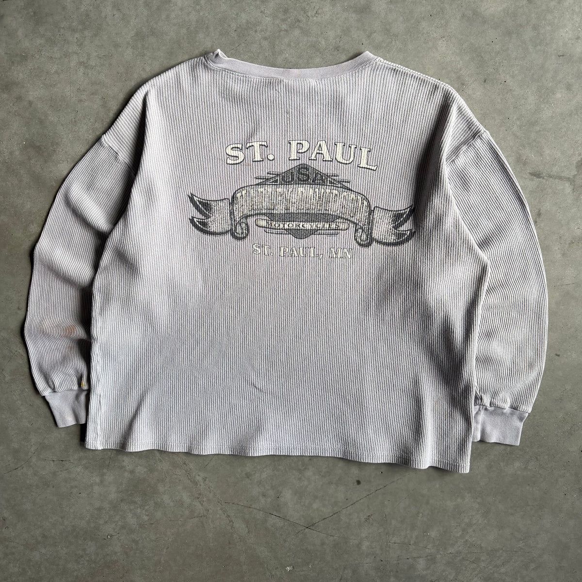 Vintage Harley Davidson Winged Logo Gray Thermal L/S