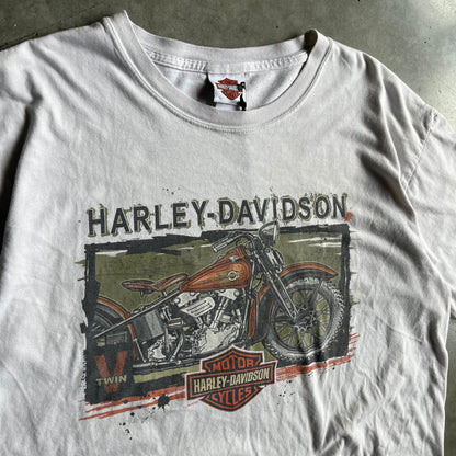 Y2K Beartooth Harley Davidson V-Twin White Tee