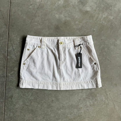 Women’s Y2K Old Navy White Denim Micro Mini Skirt