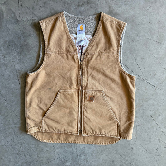 Carhartt ‘V26 CML’ Camel Embroidered Sherpa Lined Vest