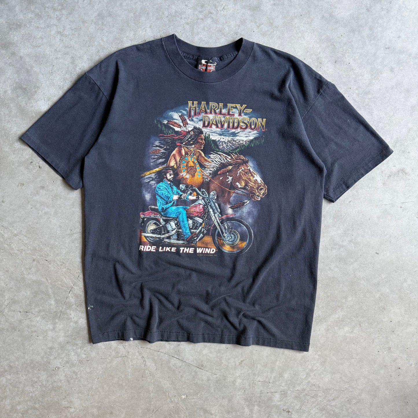 Vintage Harley Davidson ‘Ride Like The Wind’ T Shirt