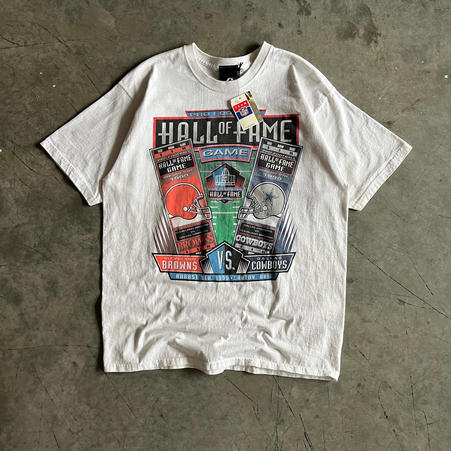 Vintage NFL Hall Of Fame Game Browns v Cowboys Tee