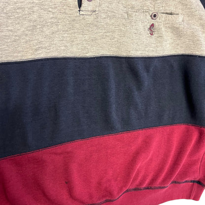 Vintage Cherokee Stripe Polo Sweatshirt