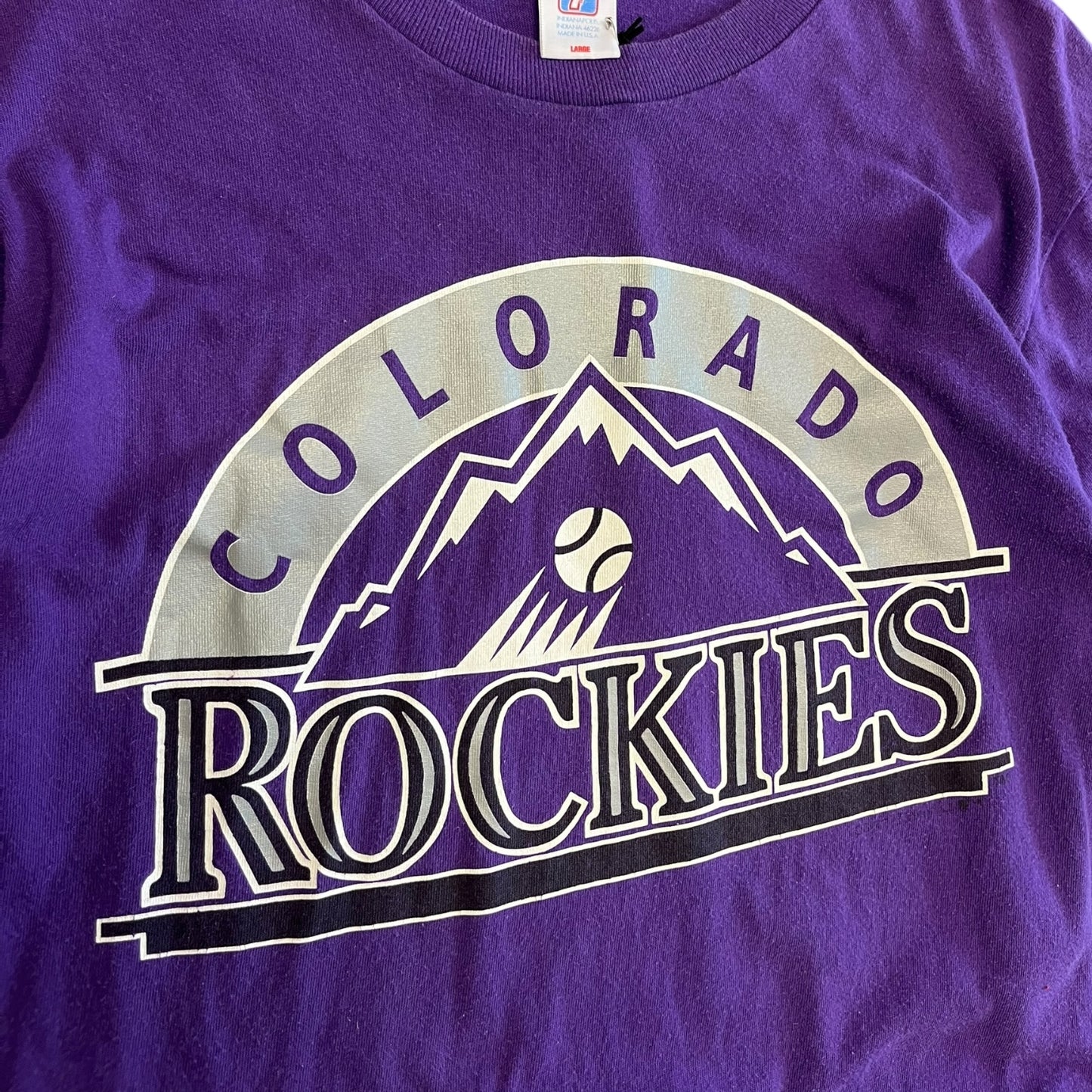 Vintage Colorado Rockies Logo Tee