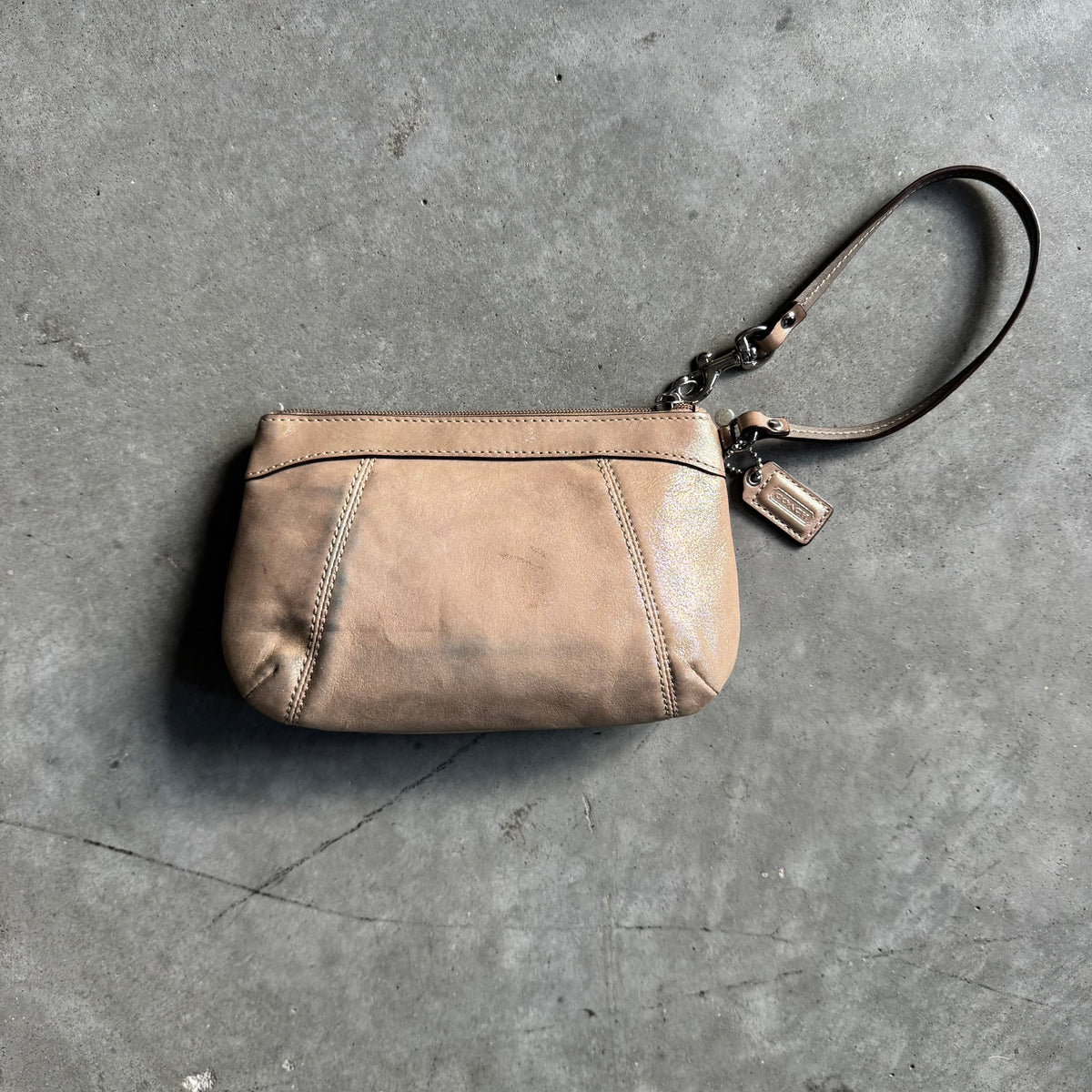 Coach Y2K Gold Wristlet