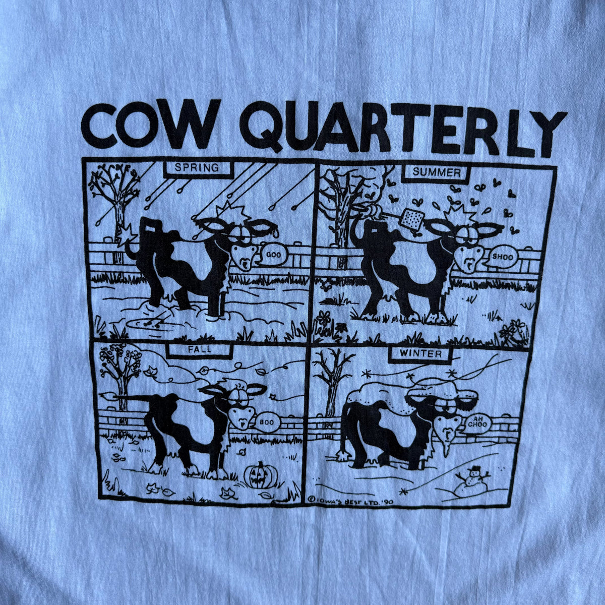 Vintage Cow Quarterly Cow Sound Comedy Tee