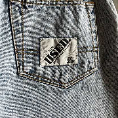 Women’s Vintage Get Used Acid Wash Denim Mini Skirt