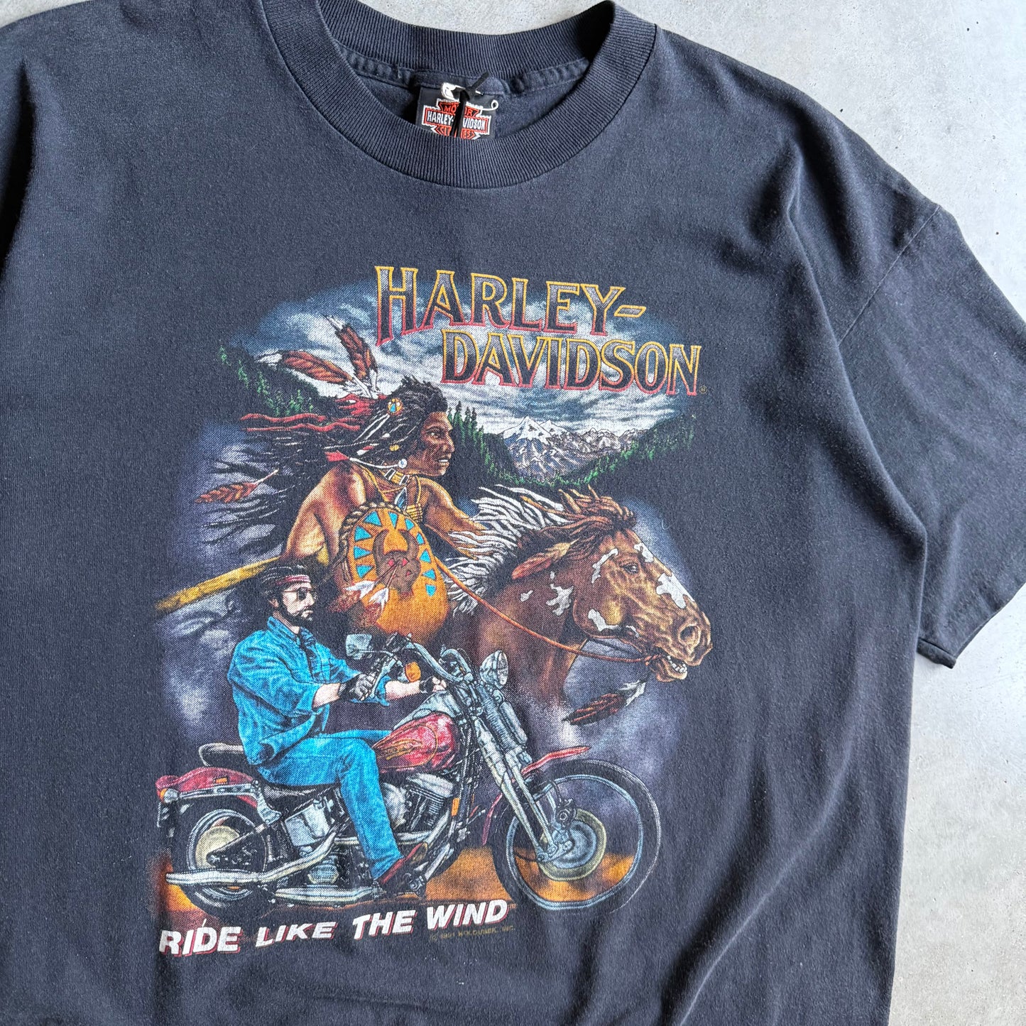 Vintage Harley Davidson ‘Ride Like The Wind’ T Shirt