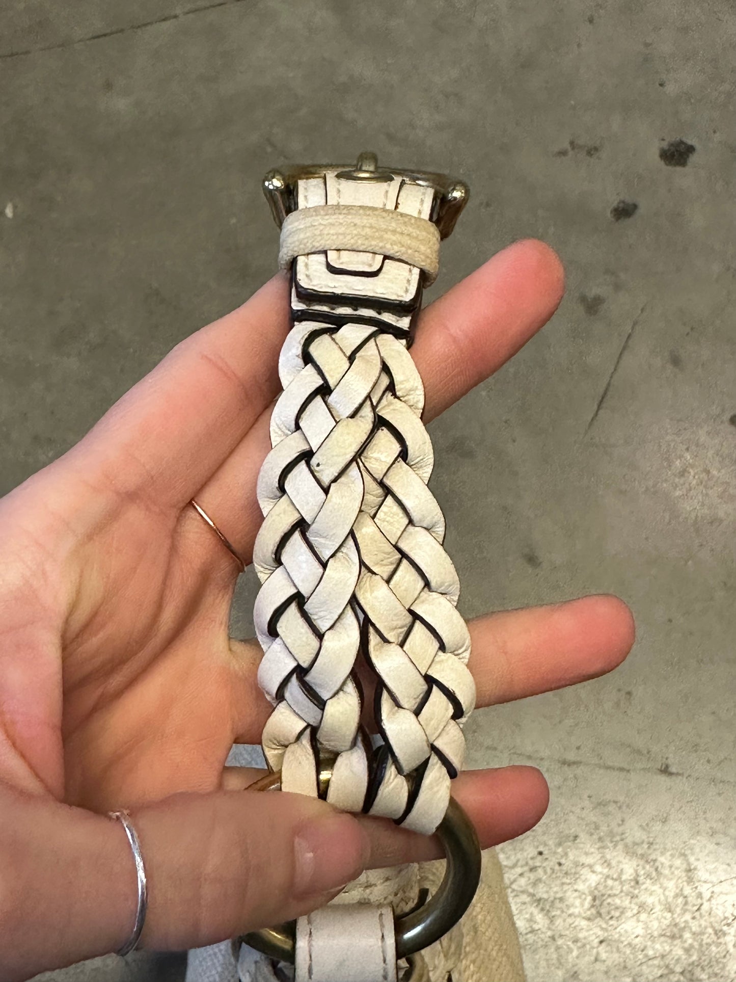 Coach Rattan Basket Hobo With Braided Handle