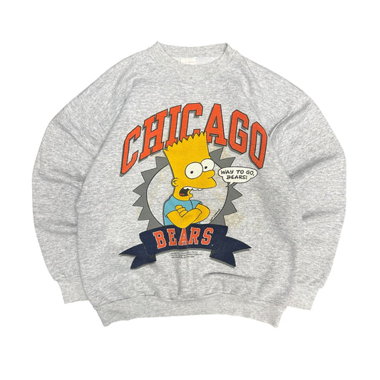 Vintage 1990 Bart Simpson Chicago Bears Sweatshirt
