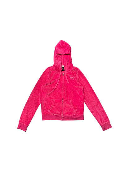 Women’s Y2K Pink By Victoria Secret Hot pink Velour Zip Up