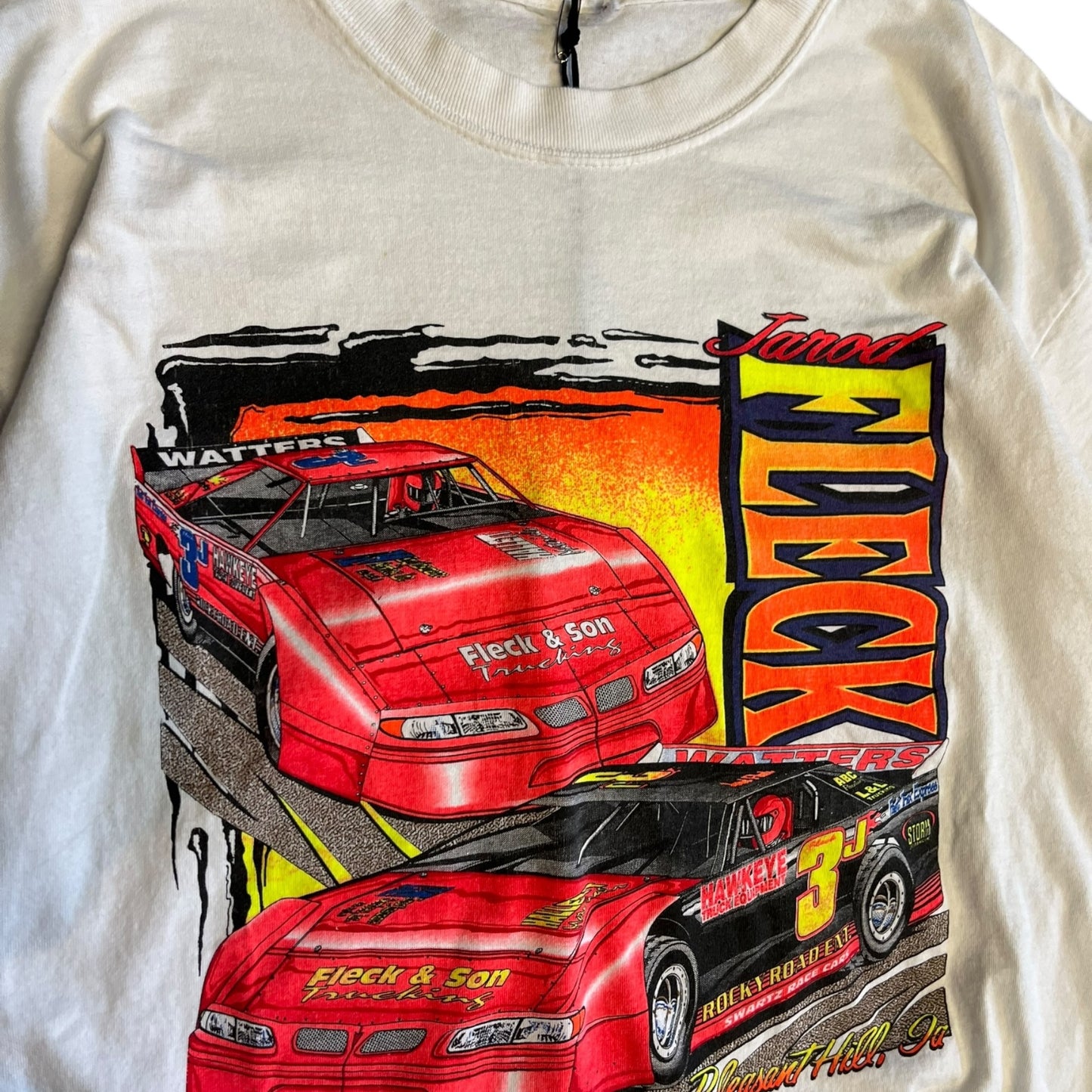 Vintage 1998 Jarod Fleck Dirt Racing Car Tee